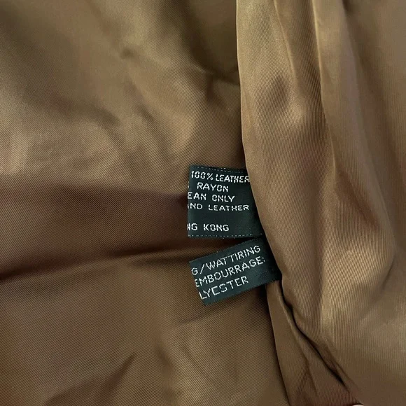 Super soft vintage leather brown men’s bomber jacket Anne Beretta L